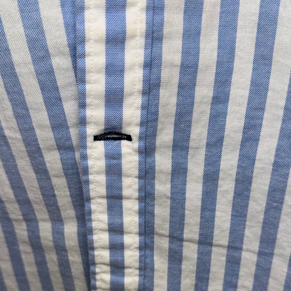 Nautica Men's Light Blue and White Striped Shirt - Picture 5 of 7